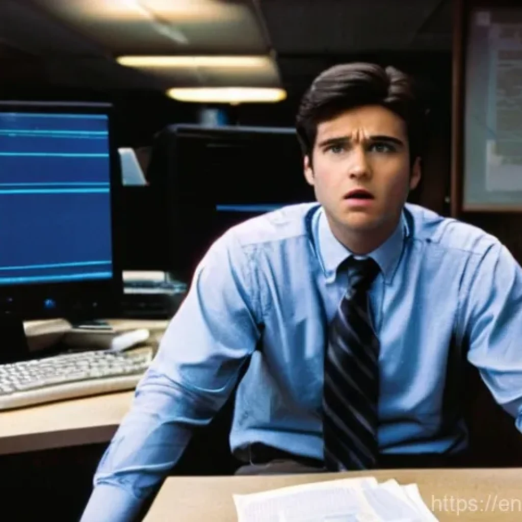 웹 컴포넌트의 코드 스플리팅 기법 - **Prompt:** "A young adult (20s-30s), fully clothed in modern business casual attire, sits at a desk...