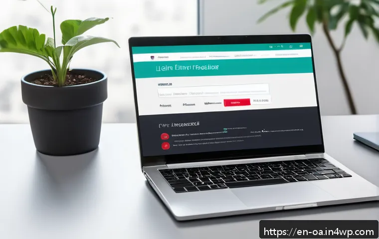 웹 컴포넌트의 사용자 인증 처리 - A sleek and modern login interface displayed on a laptop screen, featuring modular web components wi...
